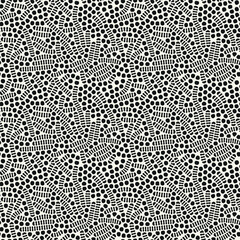 Vector seamless pattern. Free form organic shapes. Stylish structure of natural spots. Hand drawn abstract background. Can be used as swatch in Illustrator. Monochrome confused print.