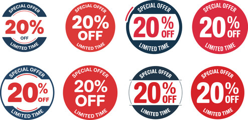 Special Offer 20 Percent Off Limited Time Badges Variations