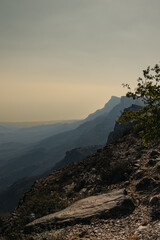 Dramatic Mountain Landscape in Oman, Arabian Peninsula - Layers of Pea