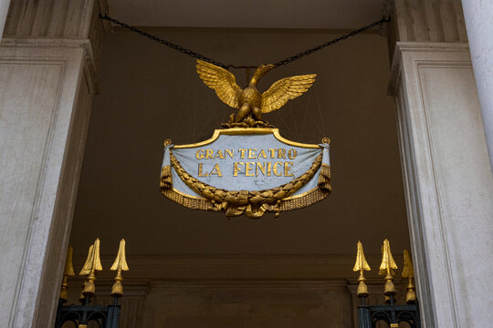 View of the La Fenice theater in beautiful Venice (Italy)