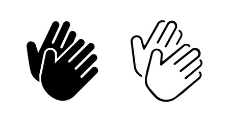 Fototapeta premium Applause icon set. Simple element illustrations with editable lines. Vector illustration.