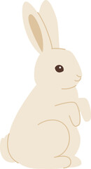 Obraz premium Rabbit Standing Side View Cartoon