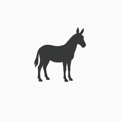 Obraz premium Mule icon logo vector silhouette illustration.