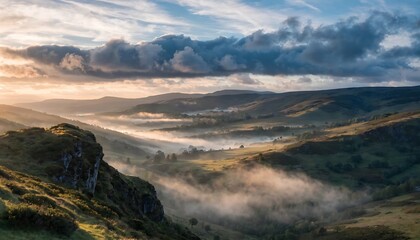 Fototapeta premium sunset over the mountains