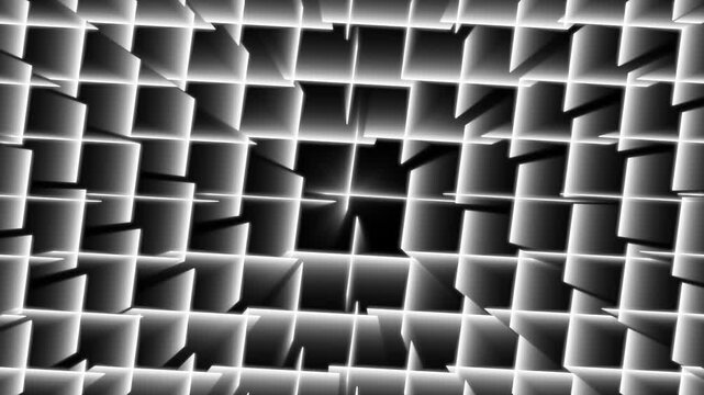 Abstract white 3d geometric block pattern background