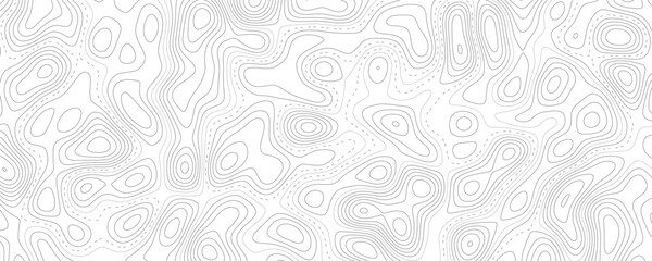 Topographic map vector background with relief contour lines on transparent grid for geographic design © VxGFX