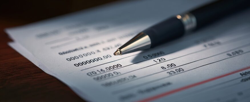financial documents reveal a secure deposit transaction sparking confidence in the business ledger