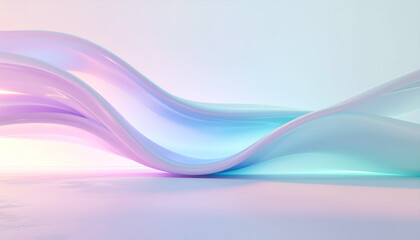 Obraz premium Calm Pastel Gradient Waves with Organic Curves