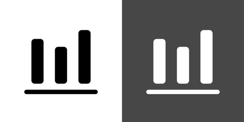 シンプルな棒グラフのアイコン