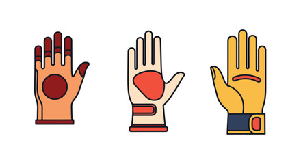 Obraz premium Safety Gloves Line creative abstract design illustration