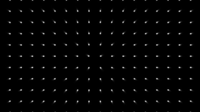 Abstract white led dot grid background, futuristic digital technology pattern on black