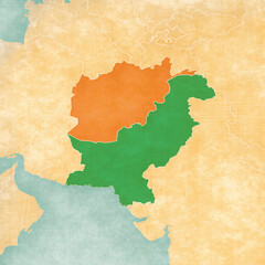 Map of Pakistan and Afghanistan