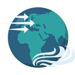 Global Wind Flow Illustration