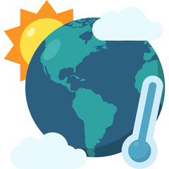 Global Warming Climate Change Icon