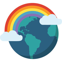 Earth Rainbow Weather Icon