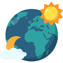 Earth Day Night Weather Icon