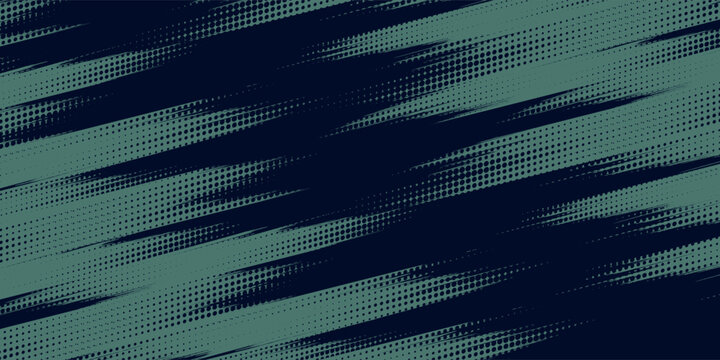 Dark Navy and Teal Grunge Abstract Background with Halftone Dot Patterns. vector illustration