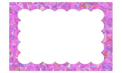 Wavy pink geometric frame