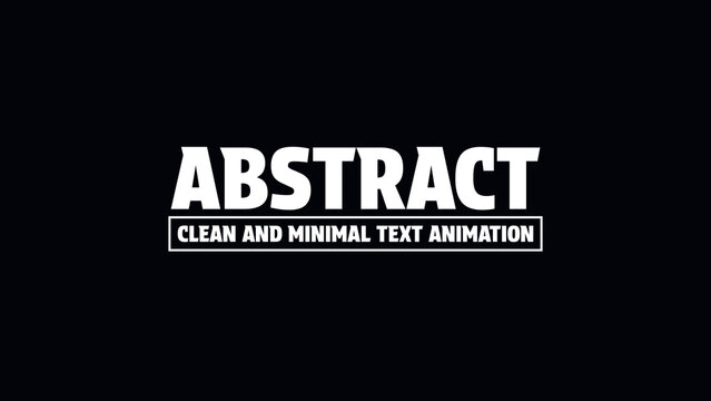 Clean and Minimal Text Animation