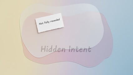Abstract Background with a Card Hinting at Hidden Intentions