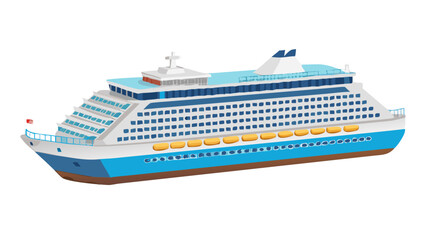 Fototapeta premium Luxury Cruise Ship for Maritime Travel and Tourism Industry Concept