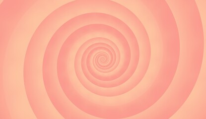 Soft coral and peach spiral swirl background with smooth radial gradient