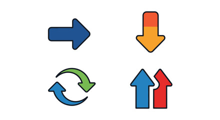 Shadowed Arrow Line dynamic modern abstract illustration