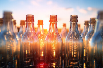 Stack of plastic bottles