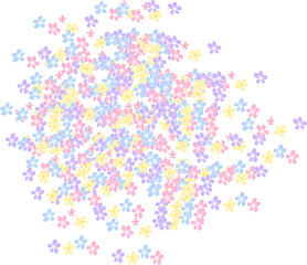 Lovely Colorful Flowers Elements Decoration