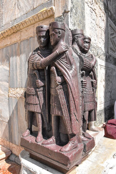 Italy. Venice. St. Mark's Basilica. Sculpture Portrait of the Four Tetrarchs
