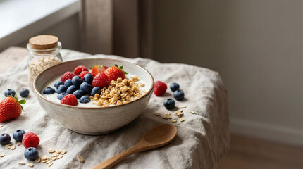 Healthy minimal food composition on pastel background