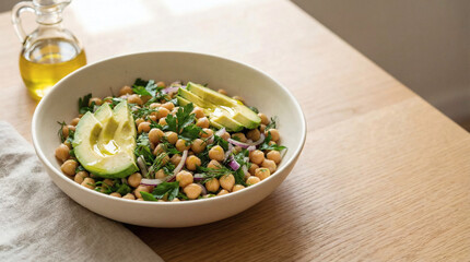 Healthy minimal food composition on pastel background