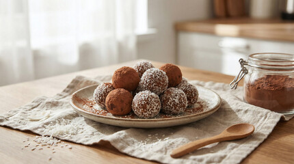 Healthy minimal food composition on pastel background