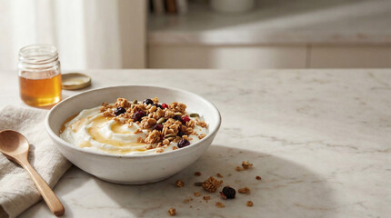 Healthy minimal food composition on pastel background