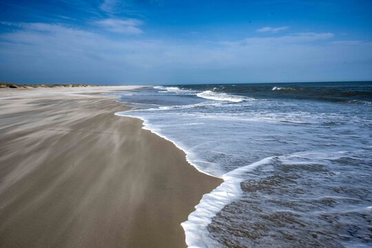 waves on ocracoke beach