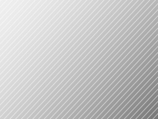シルバーグレーのメタリックグラデーションに極細半透明斜めストライプのハイテク抽象背景（4対3・ビジネス・IT向け）