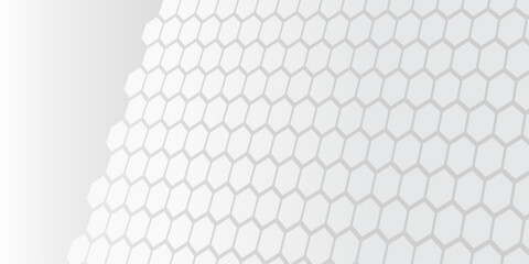 White geometric hexagonal abstract background.