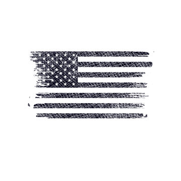 american flag with grunge effect 