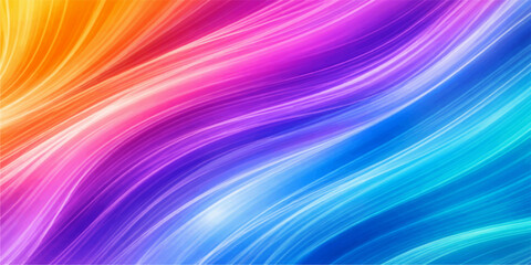 Fototapeta premium Vibrant Wave of Color: A mesmerizing abstract composition showcases a fluid dance of vivid hues, evoking a sense of energy and visual delight.