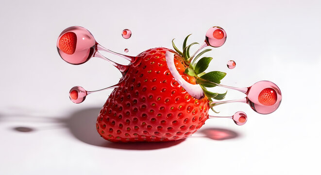 Morango realista surreal