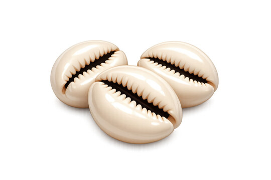 Elegant cowrie shell adornments for jewelry and decoration design