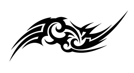 Tribal Tattoo Design - Abstract Black Ink Graphic Element