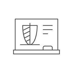 Math whiteboard line outline icon