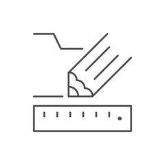 Blueprint drawing line outline icon