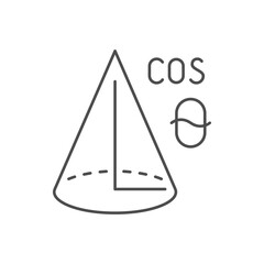 Geometric measurement line outline icon