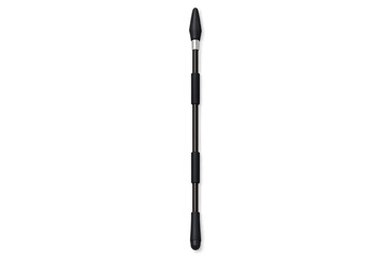 Telescopic microphone boom pole with a sleek black design and silver accents