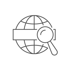 Internet search line outline icon