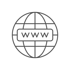 Internet website line outline icon