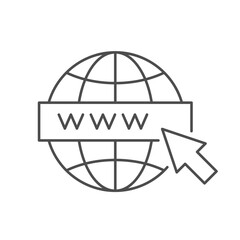 Browser and arrow line icon