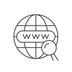 Browser search line outline icon